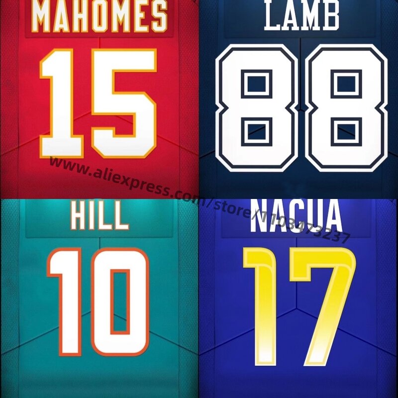 Camisa Bordada de Detroit Futebol Americano, Nome No. 97, Aidan Hutchinson 16, Jared Goff, Camisas Esportivas Baratos