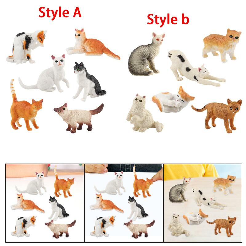Animal Model Simulation Cat Toy, Figurine, Decoração para casa, Ornamento para uso doméstico, Housewarming, Quarto, Sala de estar