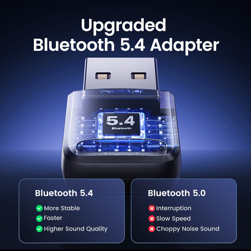 UGREEN 2 in 1 USB Bluetooth 5.0 PC 스피커 용 동글 어댑터 무선 마우스 음악 오디오 수신기 송신기 Bluetooth 5.0
