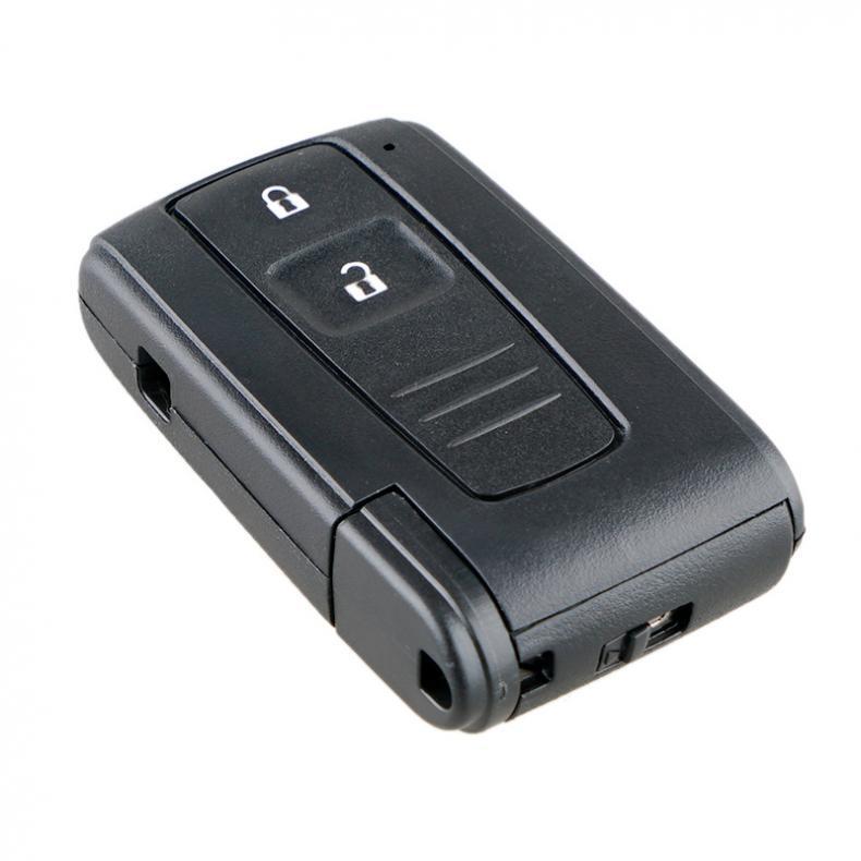Автомобильный ключ, 2 кнопки, черный, запасной телефон с лезвием TOY43, подходит для Toyota Prius Corolla- Verso