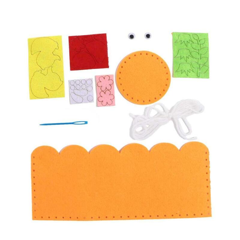 Kid Gifts Material Pack Crafts Toys For Children DIY Craft Non-Woven DIY Pen Holder DIY Pencil Holder Handwork Pen Container