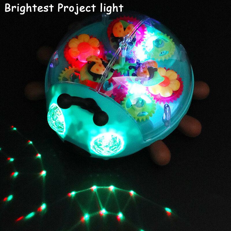 Electric Music with Light Beetle Toys 360° Rotation Walking Cute Interactive Sound Toy Early Education Toys for Kids Baby Childs