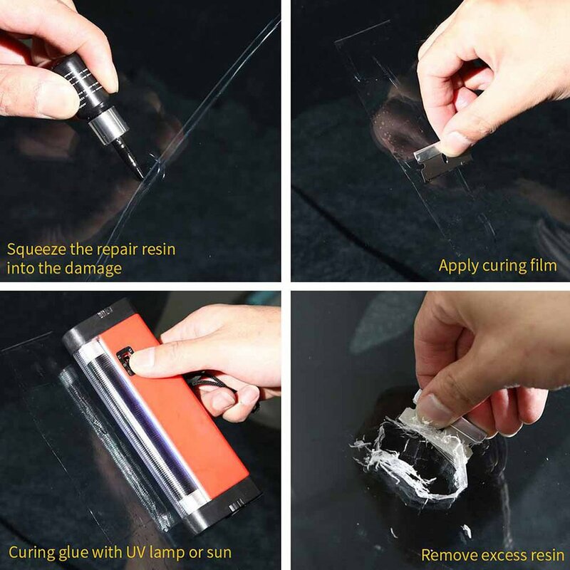 자동차 앞 유리 수리 키트 자동차 유리 균열 수리 액체 DIY 자동 창 수리 도구 스크래치 균열 복구 도구