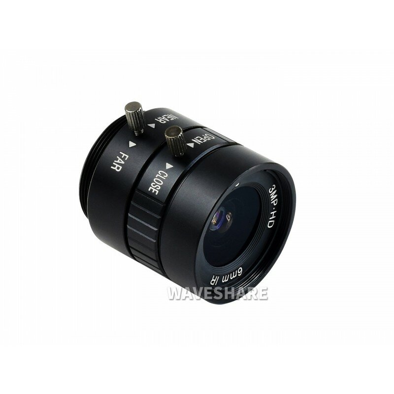 Obiettivo grandangolare Waveshare da 6mm per fotocamera Raspberry Pi di alta qualità