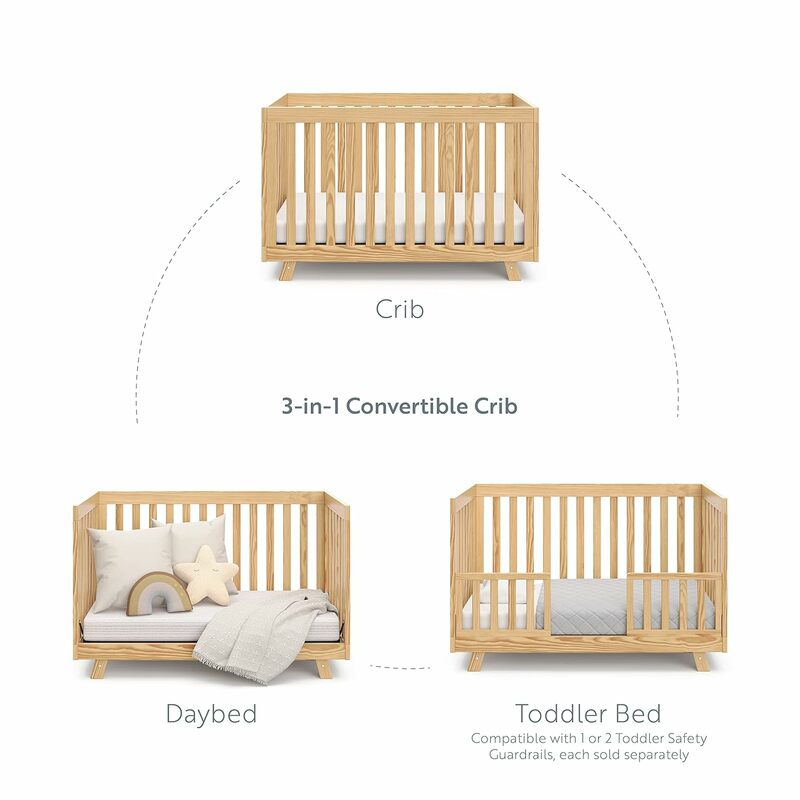 Storkcraft Beckett 3-in-1 Convertible Crib  – Converts from Baby Crib to Toddler Bed and Daybed, (mattress sold separately)