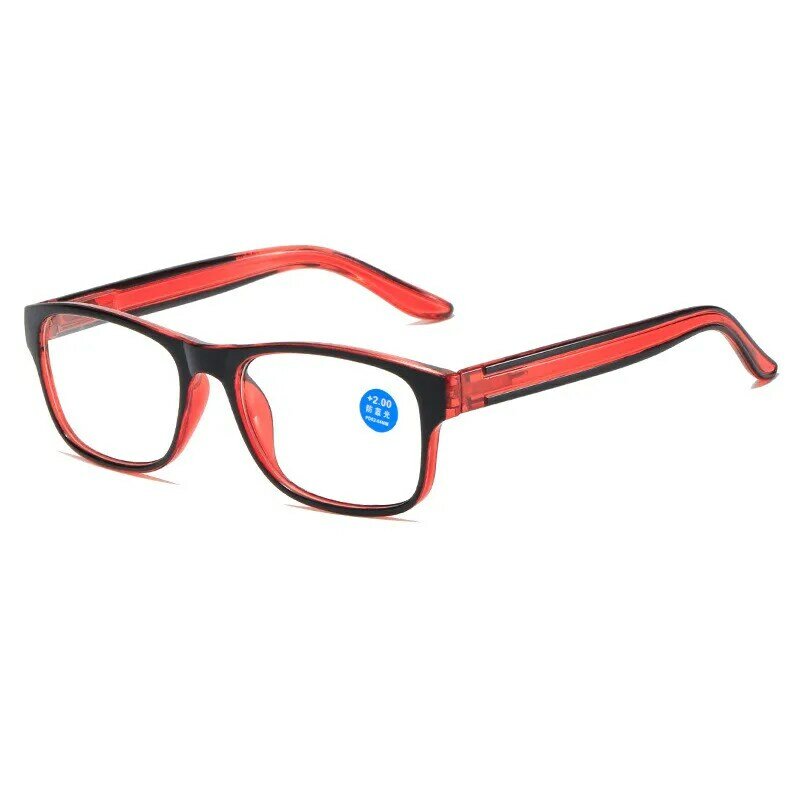 Anti Blauw Licht Leesbril Mode Vrouwen Mannen Clear Sqaure Computer Presbyopische Brillen Lente Benen Frame Bril