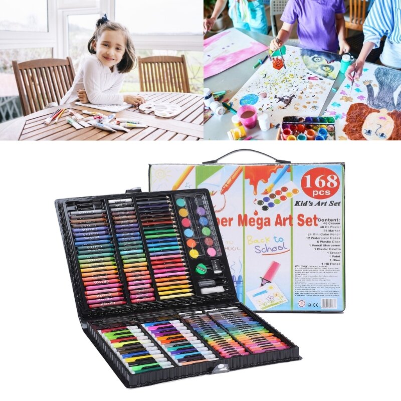 Pintura arte conjunto presente crianças adolescentes adultos colorir arte lápis coloridos kits dropship