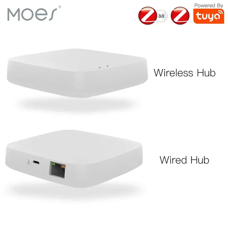 MOES-Hub de enlace de puente de casa inteligente Tuya, enlace de sincronización, incluye Bluetooth/Zigbee y control remoto de puerta de enlace multimodo