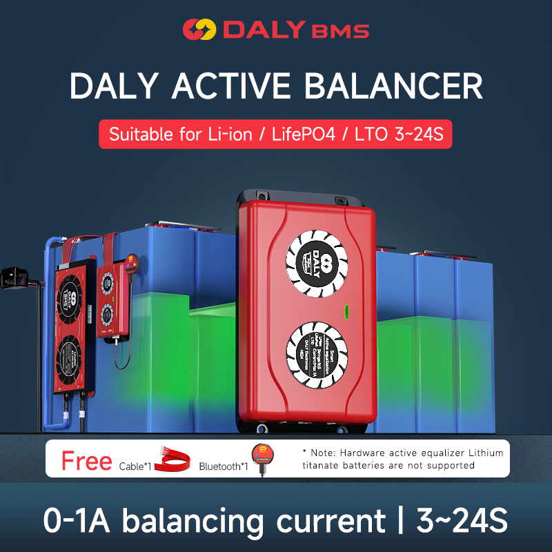 Daly-Équilibreur de batterie Eddie Ion Lyen, équilibreur actif, 12V, 24V, 36V, BMS, accessoires d'équilibre actif intelligent, courant 1A, 3S, 4S, 6S, 7S, 8S10S
