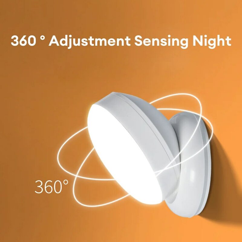 Luz de noche LED sensor de movimiento SB carga inteligente inducción humana bajo la luz del gabinete lámpara de noche inalámbrica