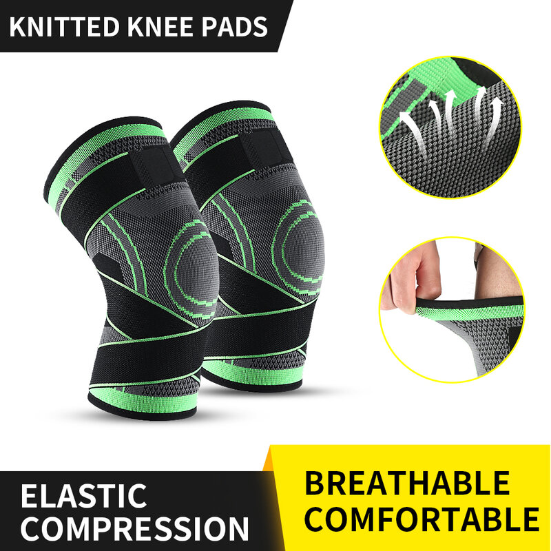 Gym Knee Support Breathable Elastic Compression Kneepads Patella Protect Knee Brace Safety Guard Strap For Sport Running