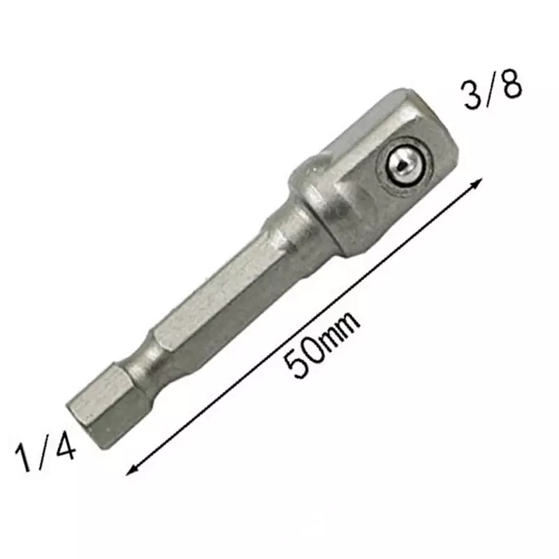 1/3pc Impact Socket Adapter 1/4 3/8 1/2 Inch Nut Driver Sockets Hex Shank Extension For Screwdriver Handle Tool