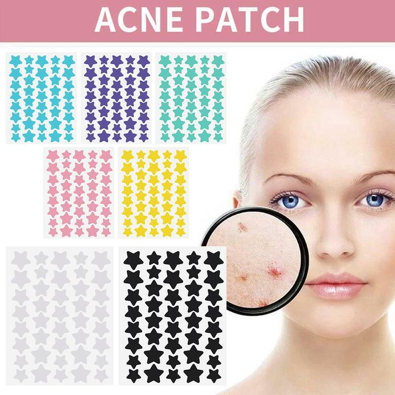 40 pz materiale PE colorato Patch per l'acne carino stella a forma di cuore adesivo per l'acne invisibile rimozione della copertura dell'acne Patch per brufoli cura della pelle