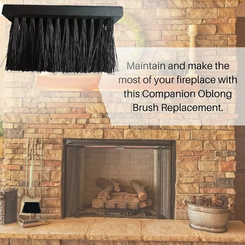 1Pc Fireplace Brush Chimney Cleaner Brushes Fireplace Brush Head Replacement Broom Fireplace Spare Brushes Cleaning Brush