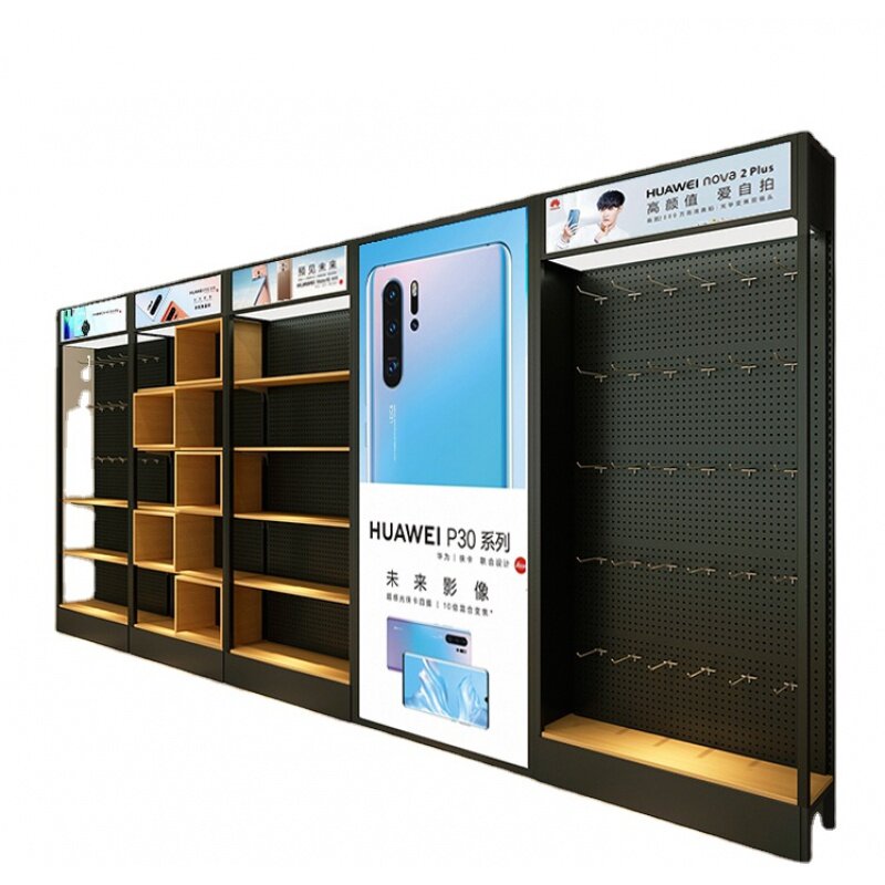 Personalizzato, prezzo di fabbrica pavimenti Stand Wall Mobile Display armadietto in metallo per scaffali per telefoni cellulari