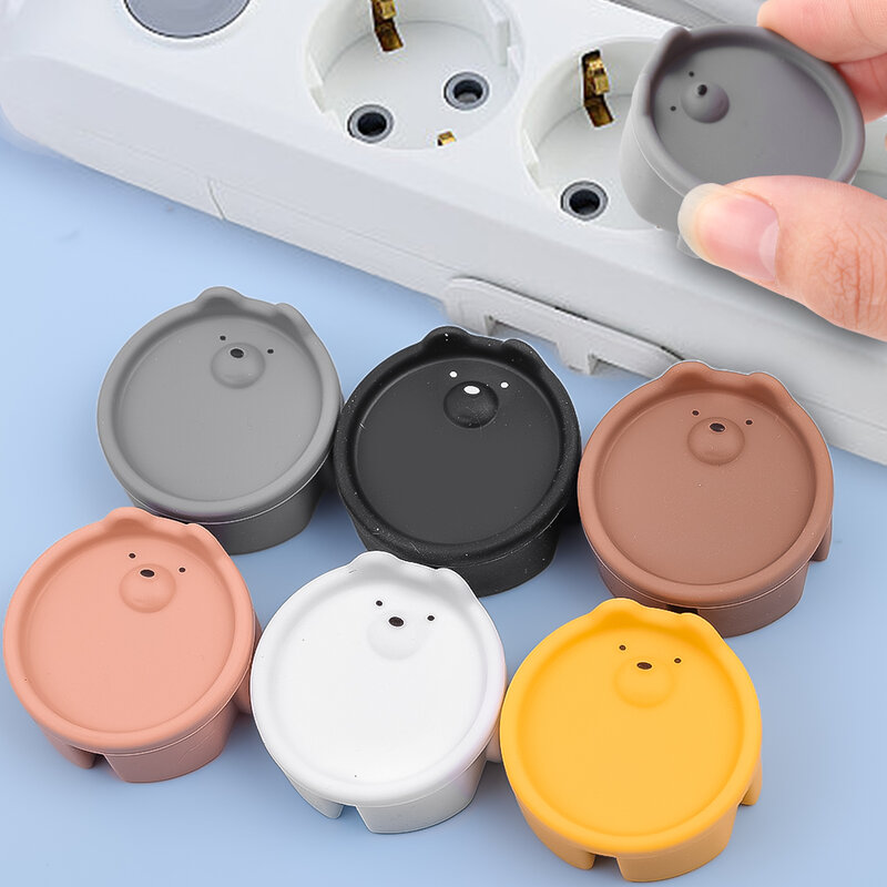 European Standard Socket Protective Cover Silicone 2-hole Power Socket Plug Children's Electric Shock and Dust Protection Sleeve