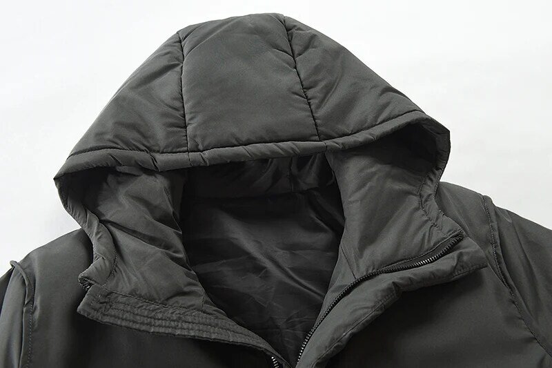 Doudoune épaisse à capuche de couleur unie pour homme, manteau chaud d'extérieur à la mode, nouvelle collection hiver 2022