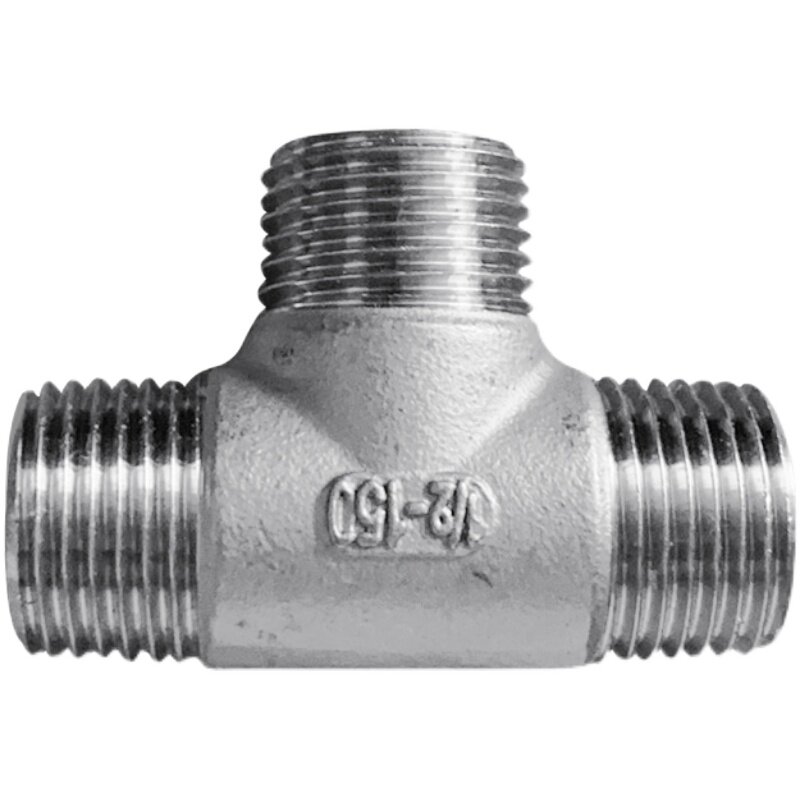 （DN8-DN50）male+male+Female Threaded 3 Way Tee T Pipe Fitting 1/4" 1/2" 3/4" 1" 1-1/4" 1-1/2"BSP Threaded 304 Stainless Steel