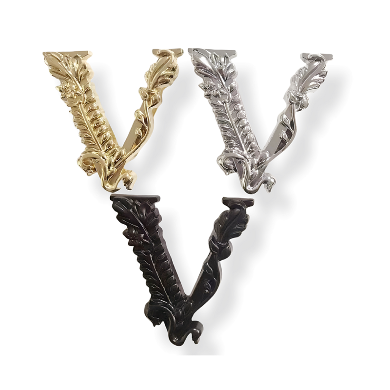 Hebilla de cinturón de aleación de Zinc de lujo para hombres con diseño de letra V elegante