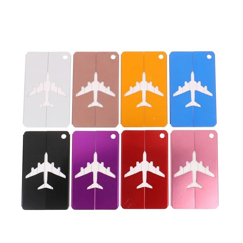 1PC Aluminium Alloy Baggage Name Tags Suitcase Address Label Holder Metal Luggage Tag Travel Accessories Travel Luggage Tags