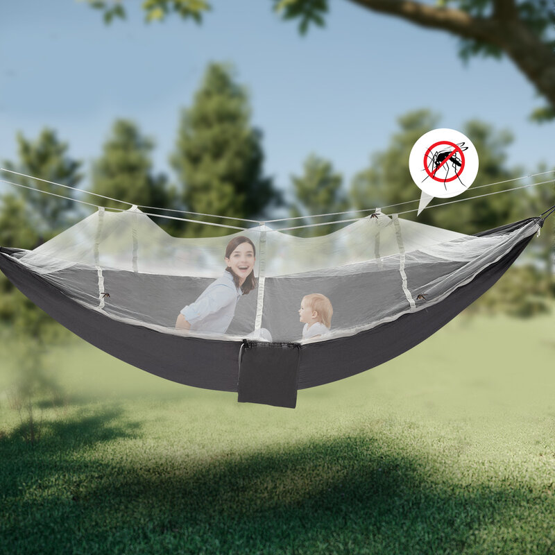 Портативный подвесной гамак для кемпинга, палатка с москитной сеткой, набор для кемпинга, защита от комаров и насекомых