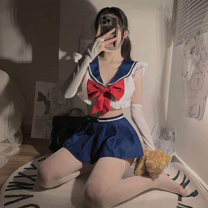 Japanese School Girl Cosplay Costumes for Role Play Sexy Women Lingerie Set Erotic Anime Student Uniform Pornography Sexy Girl