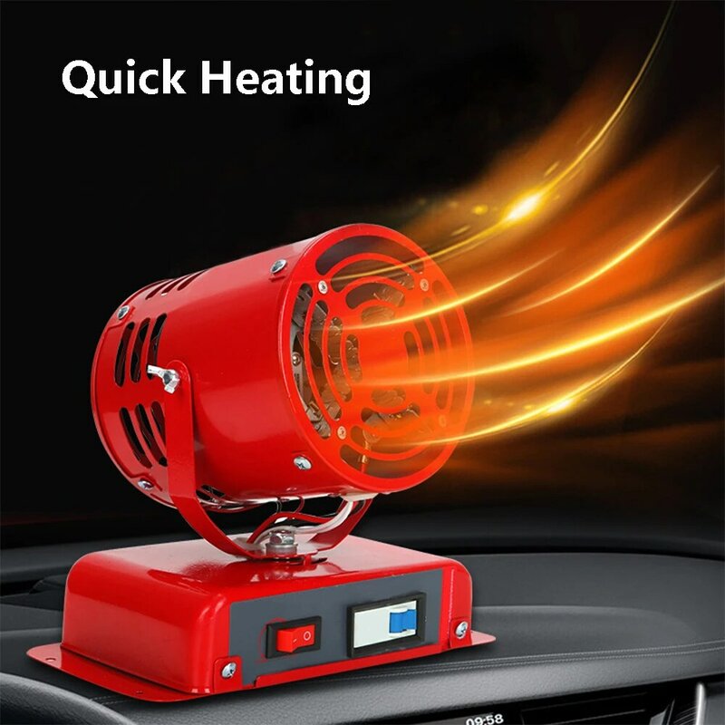 12V/24V Car Heater Demister Defogger Vehicle Heating Cooling Fan Window Windshield Defogging Defrosting Heater Heating Cooling