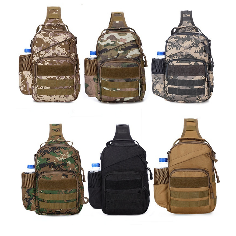 야외 스포츠 낚시 사냥 주전자 패션 카모 방수 어깨 가방, 다기능 하이킹 등산 크로스 바디 가방