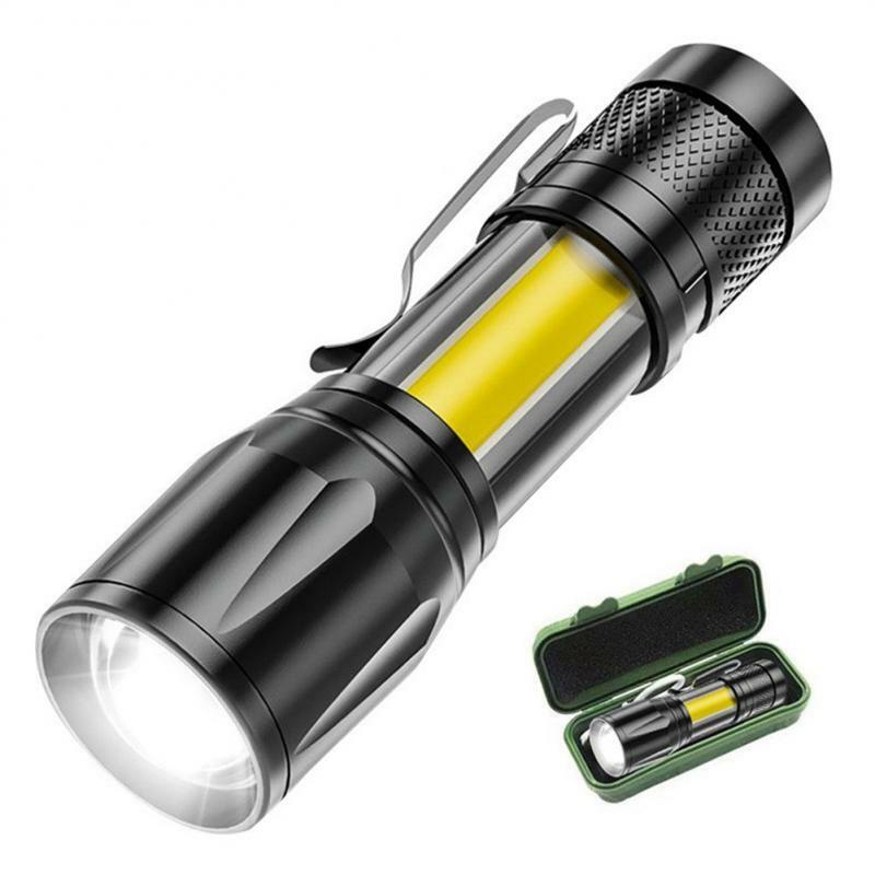 Senter led zoom XP-G, lentera 2000Lumen portabel dapat diisi ulang tahan air mini 1 ~ 10 buah