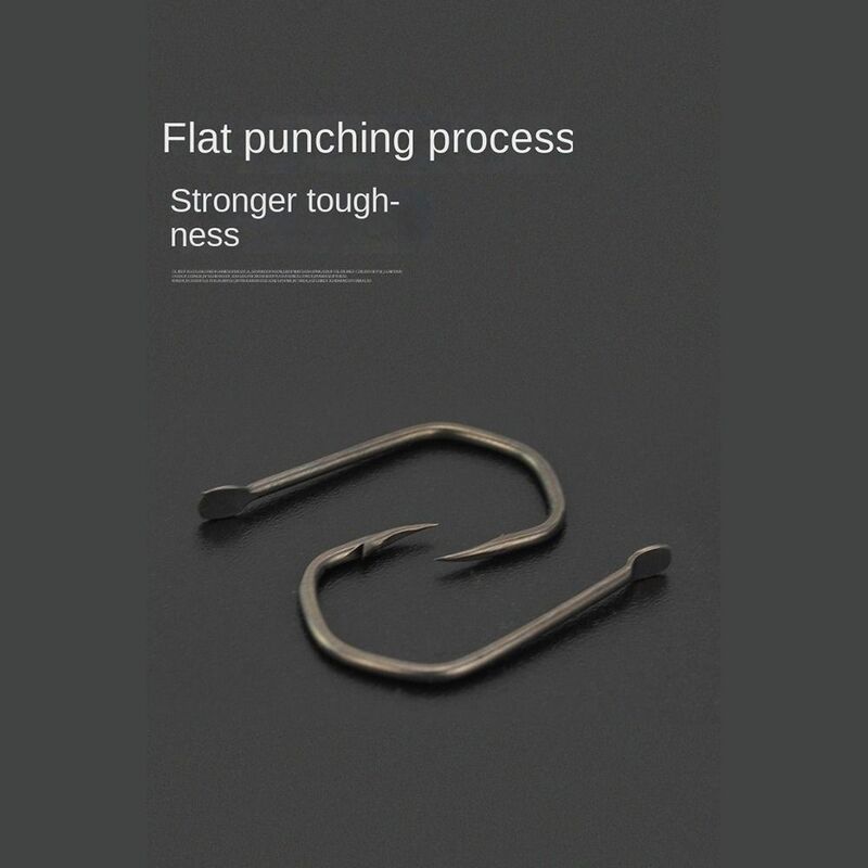 50pcs/pack Carp Fishing Hooks Barbed Pinpoint Claw Hooks PTFE Coating High Carbon Stainless Steel  Fish Hooks