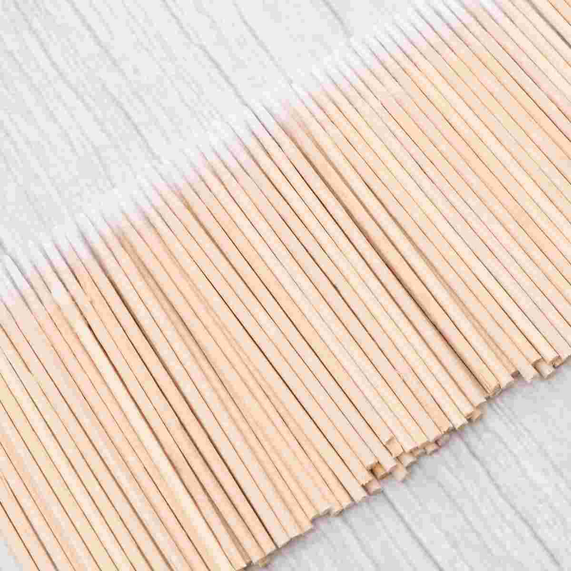 7 Packs of Disposable Swabs Pointed Cleaning Rods Wooden for Makeup Beauty Salon