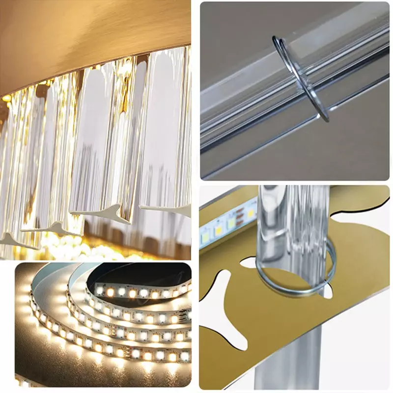 Lampadario di cristallo di lusso leggero moderno e minimalista lampade per sala da pranzo Villa Post-moderna camera da letto tromba delle scale celebrità di Internet