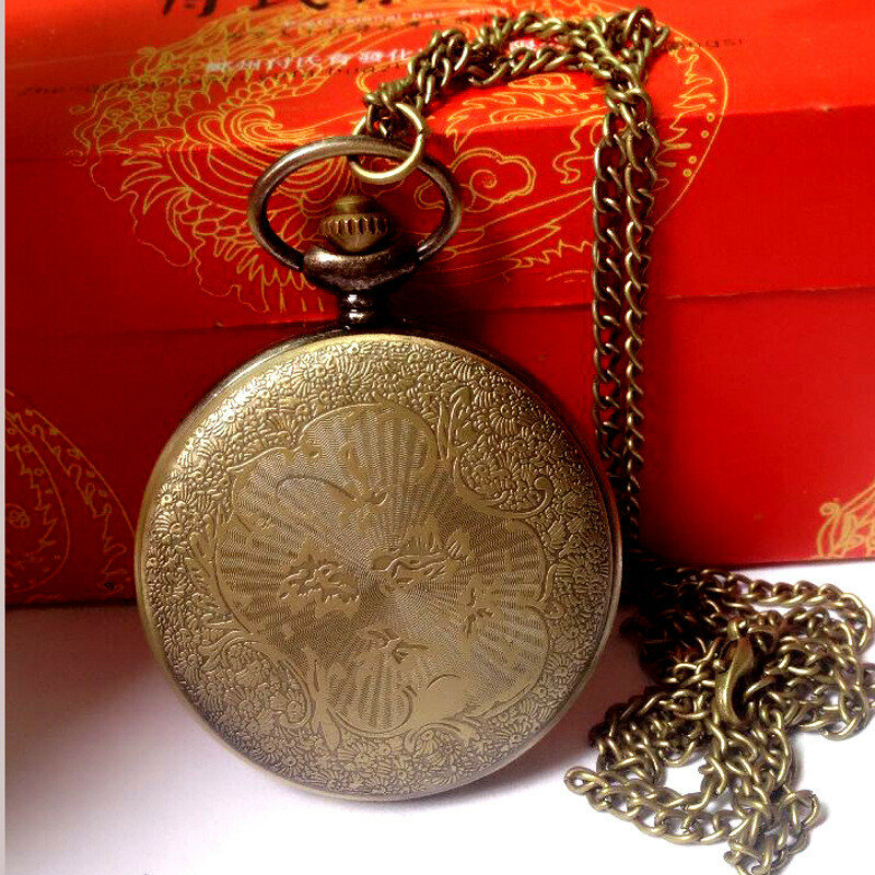 Reloj de bolsillo de cadena Vintage para hombres, el collar más grande, regalos de papá, relojes de pulsera de cuarzo analógicos Retro, reloj informal para hombres