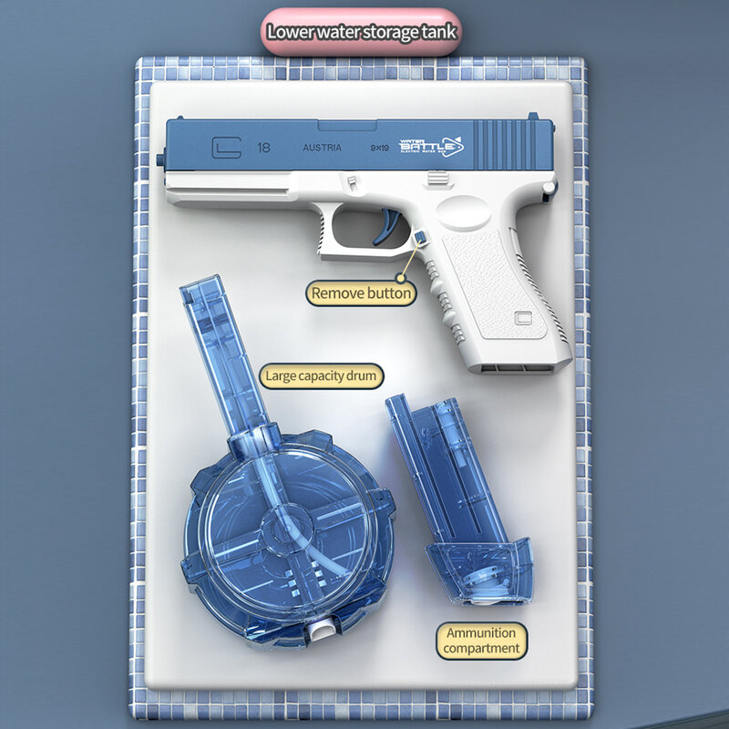 Mainan Pistol Air Listrik Semburan Anak-anak Tekanan Tinggi Kuat Pengisian Energi Air Otomatis Air Semprot Mainan Anak-anak Senjata