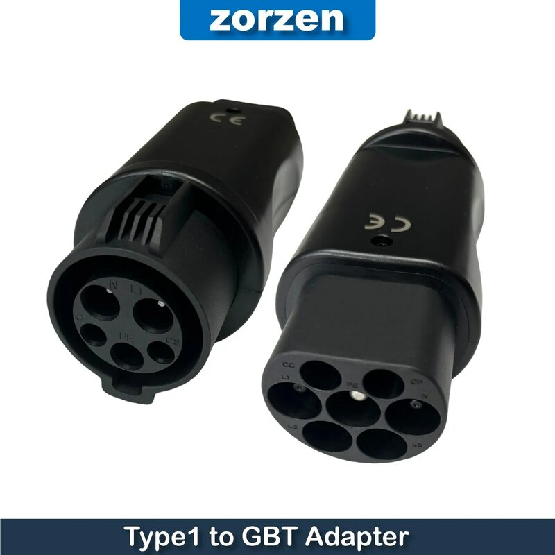 Tipo 1 para GBT Adaptador, Adaptador de carregador para carro elétrico versão chinesa, soquete de carregamento, GB T, 32A, J1772
