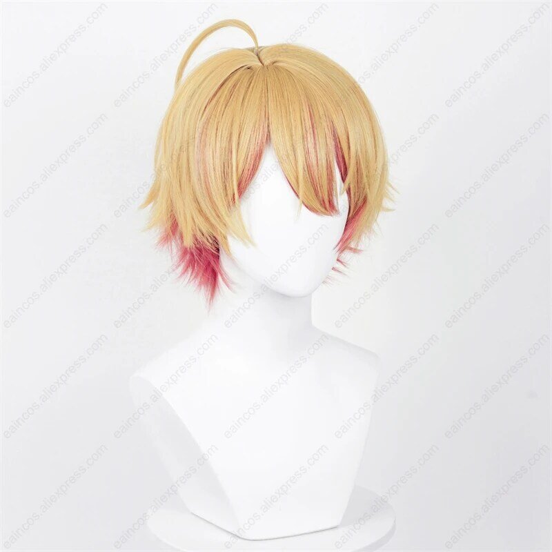 Anime Hoshino Aquamarine peruka do Cosplay 32cm krótkie włosy mieszane kolory peruka do Cosplay odporne na ciepło peruki syntetyczne