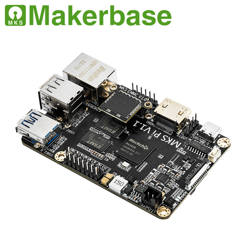 Makerbase MKS PI Board Quad-Core 64Bits SOC Onboard Run Klipper & 3.5/5 Inci Layar Sentuh untuk Voron VS Raspberry Pi Board Raspberry
