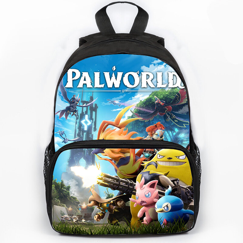 Mochila con estampado 3d de Game Palworld para niño y niña, morral escolar de dibujos animados divertidos para ordenador portátil de nailon, bolsa de viaje de gran capacidad para adolescentes