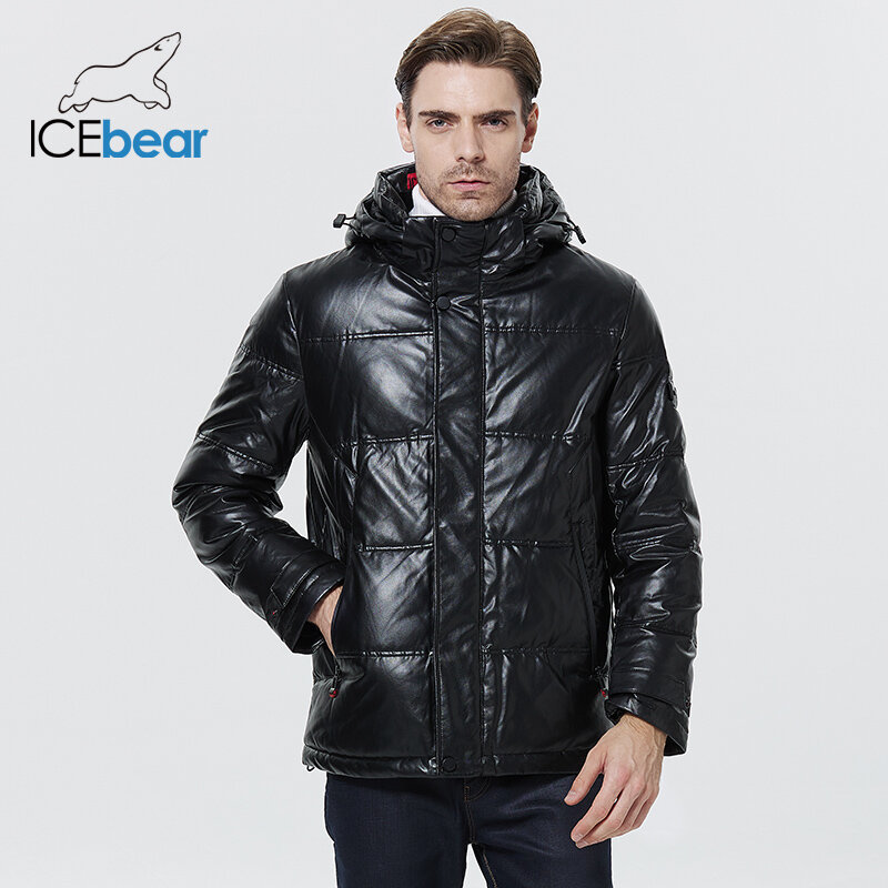Icebear 2022 jaqueta de inverno masculina de algodão acolchoado jaqueta respirável grosso e quente casaco casual masculino com capuz mwd20866d