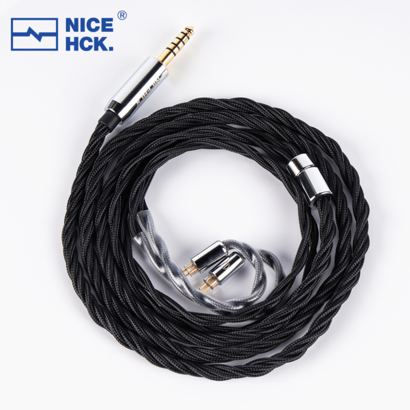 NiceHCK BlackDawn HiFi Earbud Wire Silver Plated Taiwan OFC In Ear Monitor Wire MMCX/2Pin/QDC for Quartet LAN HM20 Cadenza HEXA