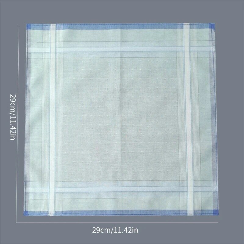 Grands Bandanas en coton pour hommes adultes, mouchoir carré poche, multi-usage, serviette à haute absorption, lingette 6