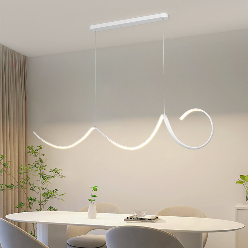 Geometryczna estetyka wisiorek światło proste oświetlenie kreatywne domowe żyrandole do sypialni do salonu wiszące lśniące oprawy