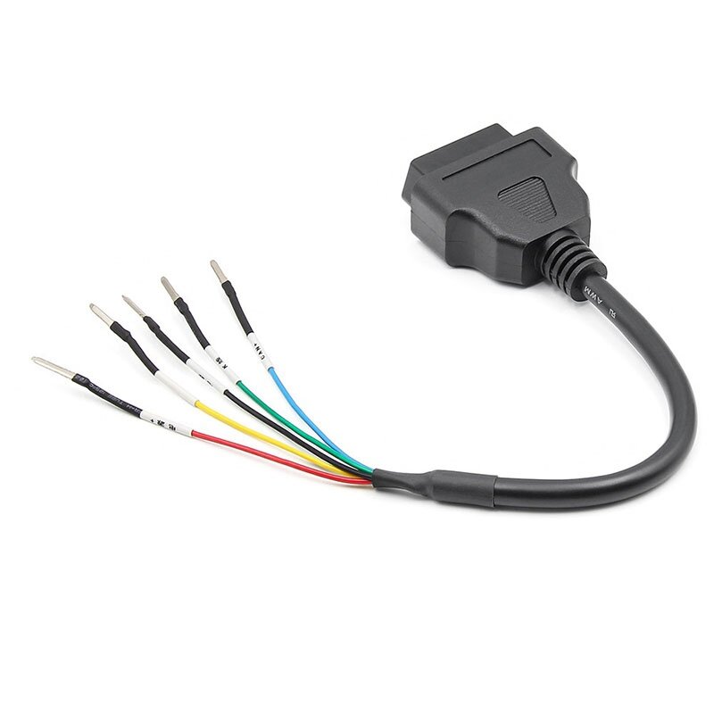 16 Pin OBD OBD2 perempuan K Line dapat garis Jumper penguji konektor mobil diagnostik kabel ekstensi kuncir