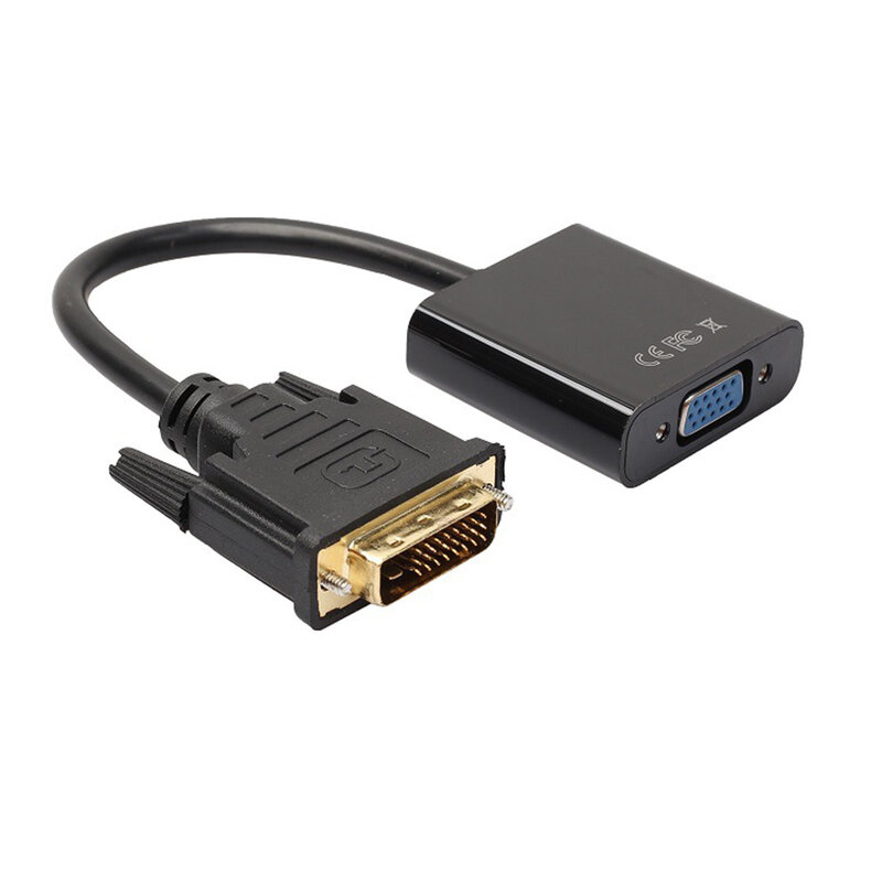 Customized Full HD 1080P DVI To VGA Adapter Video Cable Converter VGA 25Pin to 15Pin Cable Converter for PC Computer Monitor