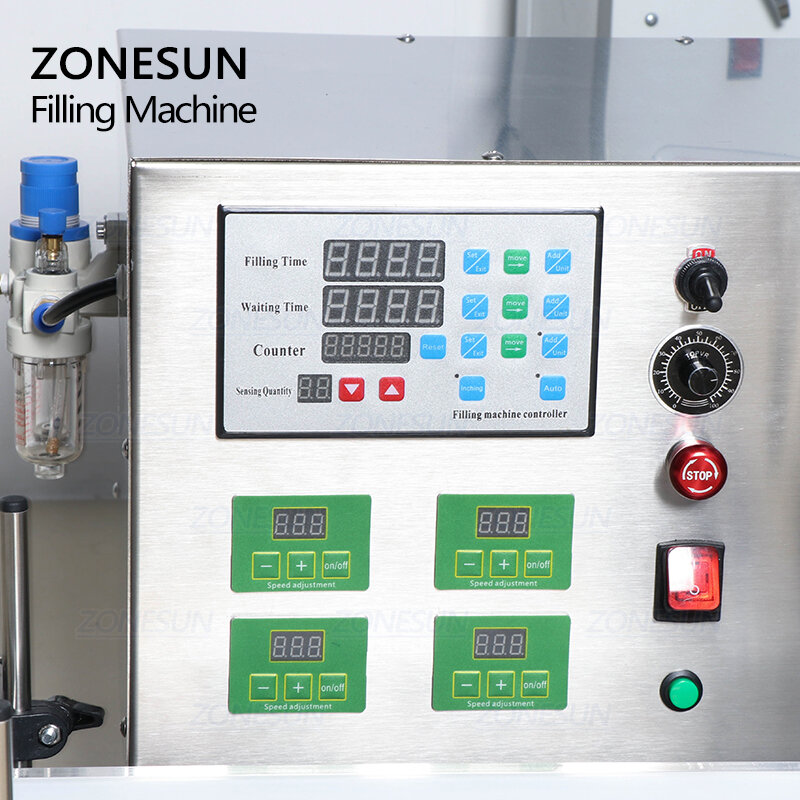 ZONESUN Filling Machine Automatic Desktop CNC Peristaltic Pump Liquid With Conveyor Perfume Bottle Water Making  Filling Machine