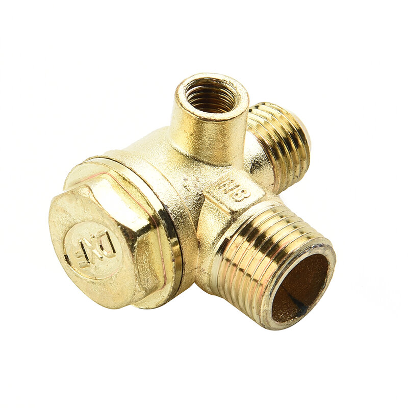 3 Port Check Valve Connect Pipe Fittings Zinc Alloy Male Thread Connector Tool For Air Compressor Replacement Check Valve
