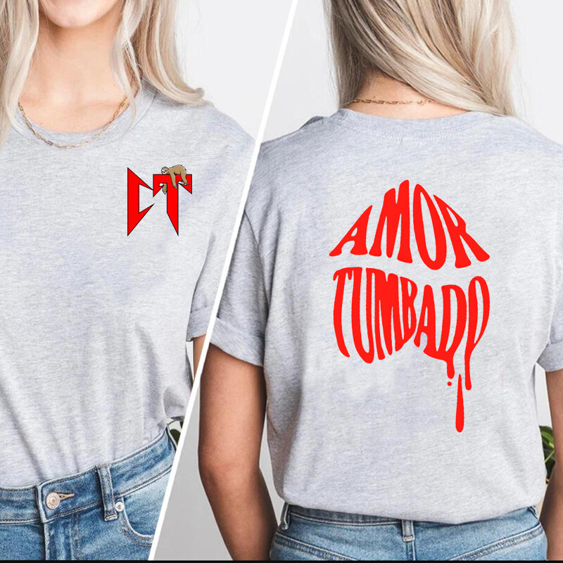Camiseta de Natanael para hombre y mujer, Camisa de algodón de manga corta, con diseño de Tumbados, de la gira mundial, a la moda