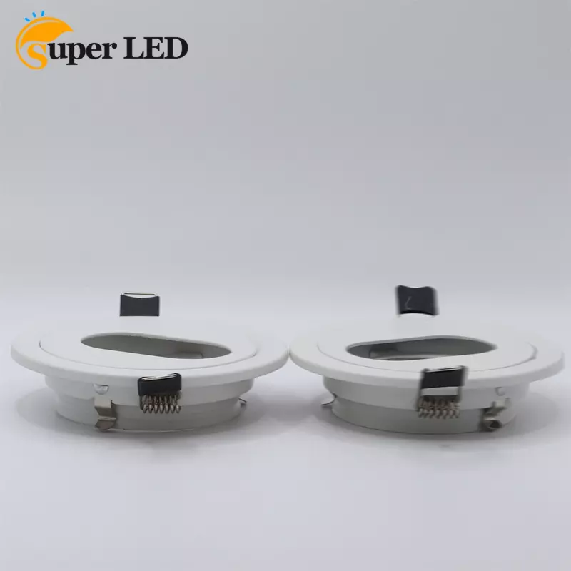 Iron Round Cut Hole 85mm LED Recessed Ceiling Lamp Inner Ellipse Fixture Frame