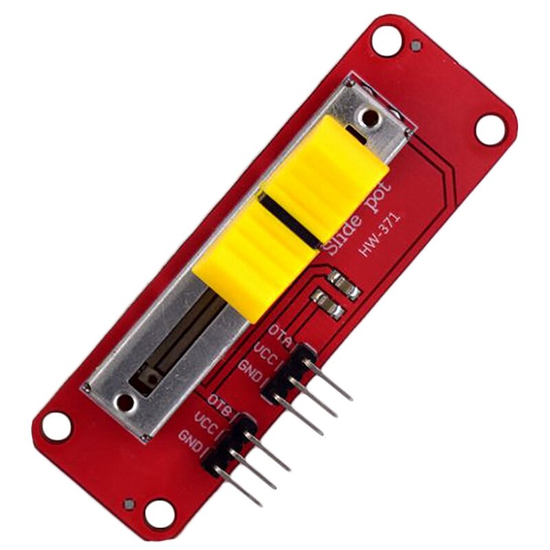 Mini Slide Potenciômetro para Mcu Arduino Braço Avr, Bloco Eletrônico, 10KΩ Módulo Linear, Dupla Saída, 4X