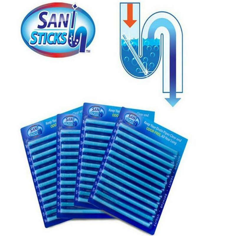 12/set Sani Sticks decontaminazione dell'olio cucina wc vasca da bagno detergente per scarichi asta per la pulizia delle fognature comodi accessori da cucina
